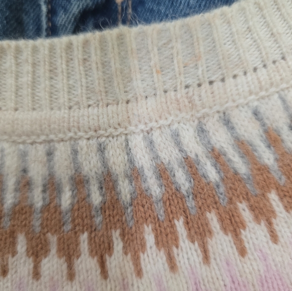 Boden Edie Fair Isle Sweater In Camel Melange Fair Isle XL Crewneck Camel Pink - Picture 9 of 10
